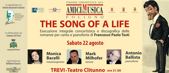 “The song of a life” V concerto al Teatro Clitunno di Trevi