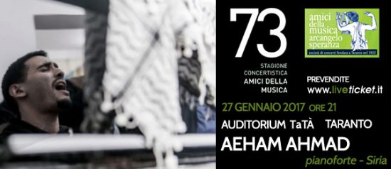 Aeham Ahmad "Il pianista di Yarmuk" al Teatro TaTà di Taranto