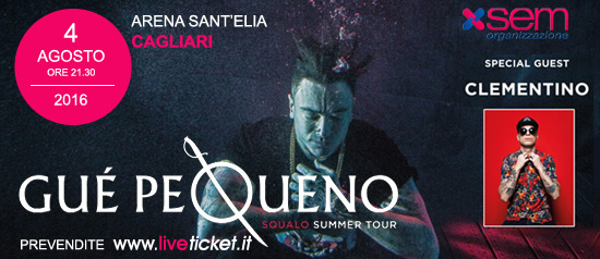 Gue' Pequeno "Squalo Summer Tour" all'Arena Sant'Elia di Cagliari