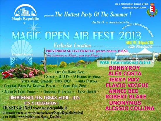Magic Open Air Fest a Villa Piccinetti a Fano