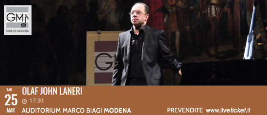 Olaf John Laneri all'Auditorium Marco Biagi di Modena