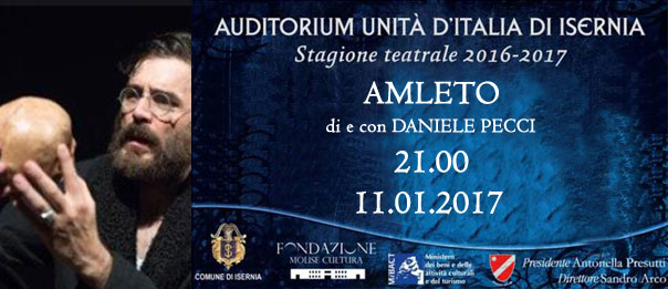 "Amleto" di Daniele Pecci all'Auditorium Unità d'Italia di Isernia