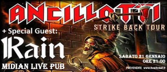 Ancillotti "Strike Back Tour 2017" + Rain al Midian Live Pub di Cremona