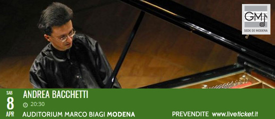 Andrea Bacchetti all’Auditorium Marco Biagi di Modena 