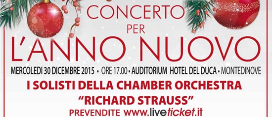 "Concerto per l'Anno Nuovo" all'Auditorium Hotel del Duca a Montedinove