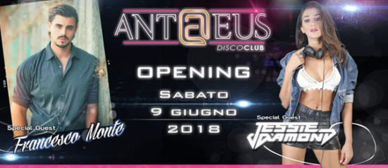 Francesco Monte - Jessie Diamond opening all'Antaeus Disco Club a Marsala