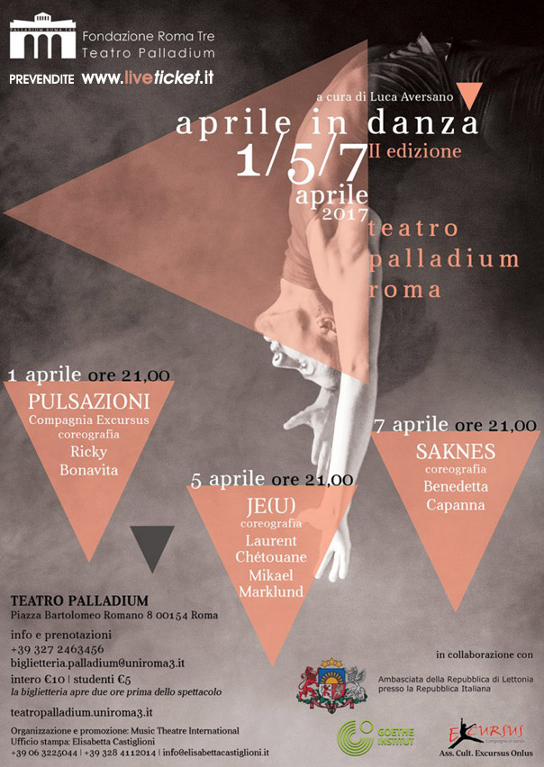 Aprile in danza "Je(u)" e "Saknes - Radici" al Teatro Palladium a Roma