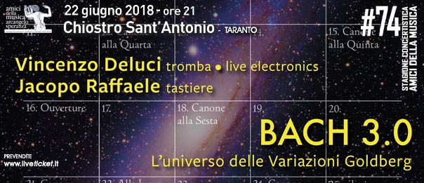 Bach 3.0 al Chiostro di Sant'Antonio a Taranto