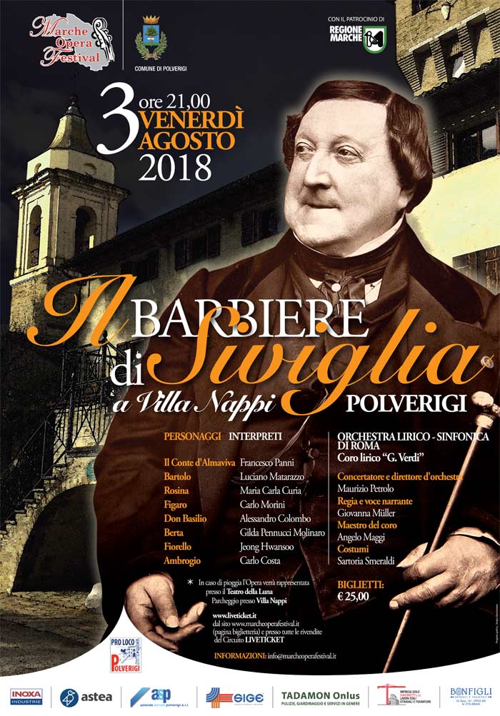 Marche Opera Festival "Il Barbiere di Siviglia" a Villa Nappi a Polverigi