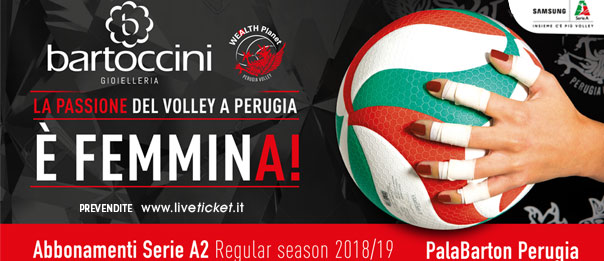 Bartoccini Gioiellerie Perugia Lega Pallavolo Serie A2 Stagione 2018/19
