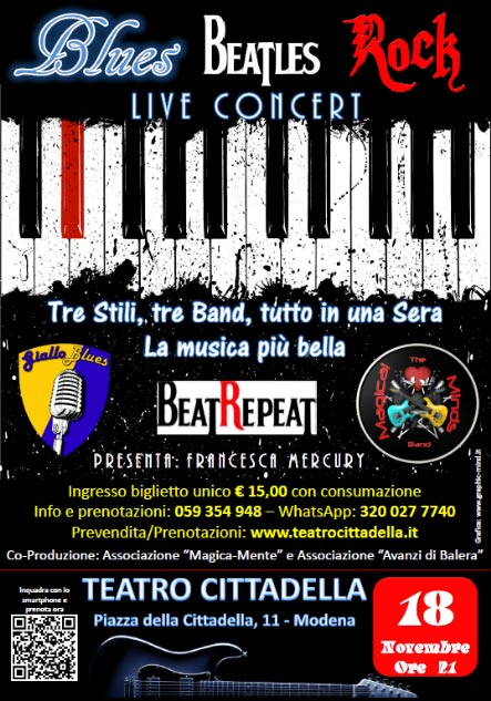 Il Blues i Beatles ed il Rock al Teatro Cittadella di Modena