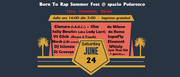 Born to Rap summer fest allo Spazio comunale Polaresco a Bergamo