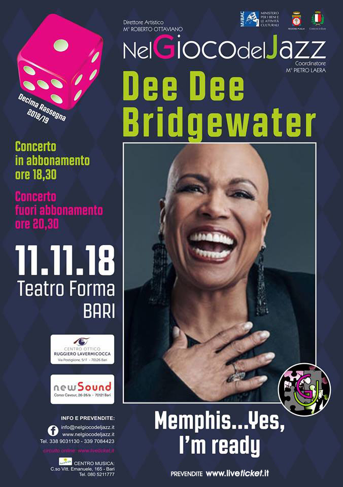 Dee Dee Bridgewater "Memphis...Yes, I'm ready" al Teatro Forma di Bari