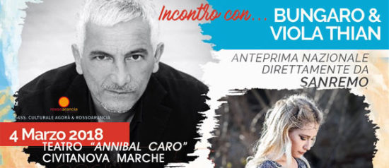 Incontro con Bungaro & Viola Thian al Teatro Annibal Caro di Civitanova Marche Alta