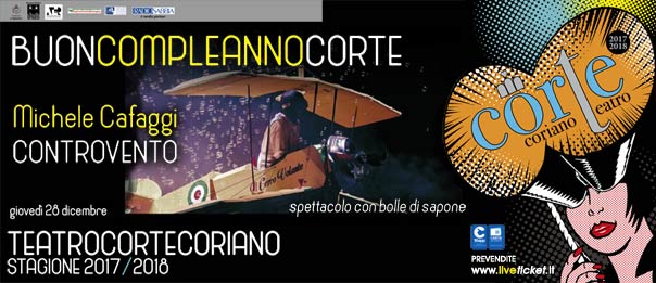 Michele Cafaggi "Controvento" al Teatro CorTe di Coriano