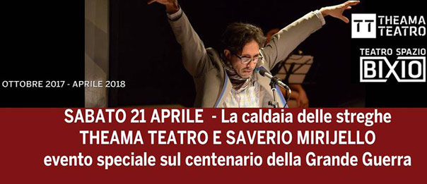 Saverio Mirijello "La caldaia delle streghe" al Teatro Spazio Bixio di Vicenza