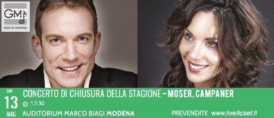 Gloria Campaner e Johannes Moser - Concerto di chiusura della stagione all'Auditorium Marco Biagi di Modena