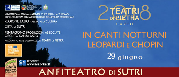 In canti notturni Leopardi e Chopin all'Anfiteatro Romano a Sutri