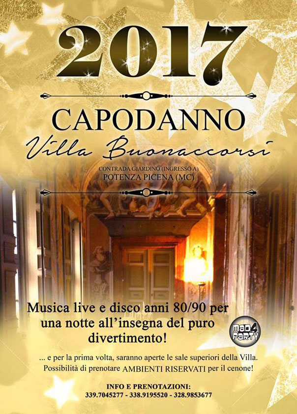 Capodanno in Villa a Villa Buonaccorsi di Potenza Picena