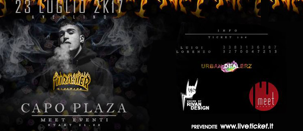 Urban Dealerz presenta: Capo Plaza live tour al Meet Eventi di Atripalda