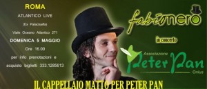Il cappellaio matto per Peter Pan all'Atlantico Live a Roma