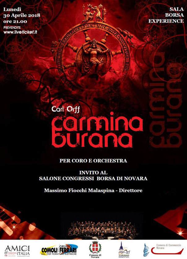 Concerto - I Carmina Burana di Carl Orff alla Borsa Sala Congressi a Novara