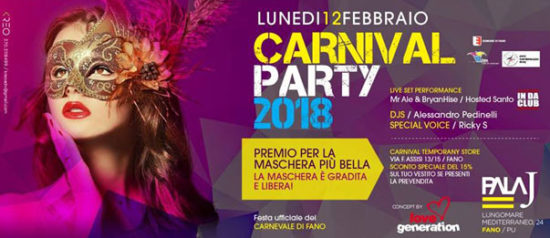Carnival party 2018 al Pala J a Fano