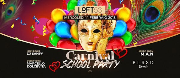 Carnival school party al Loft 53 di Luino