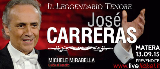 José Carreras in Concerto al Parco del Castello Tramontano a Matera