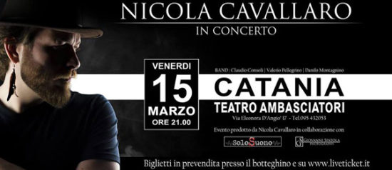 Nicola Cavallaro in concerto al Teatro Ambasciatori di Catania