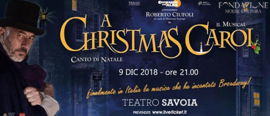 Roberto Ciufoli "A Christmas Carol" il musical al Teatro Savoia di Campobasso