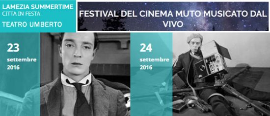 "Festival del Cinema Muto musicato dal vivo" a Lamezia Terme