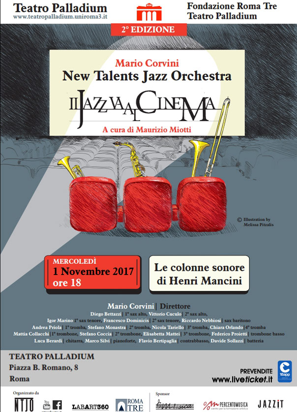 New Talents jazz Orchestra "Le colonne sonore di Henry Mancini" al Teatro Palladium a Roma