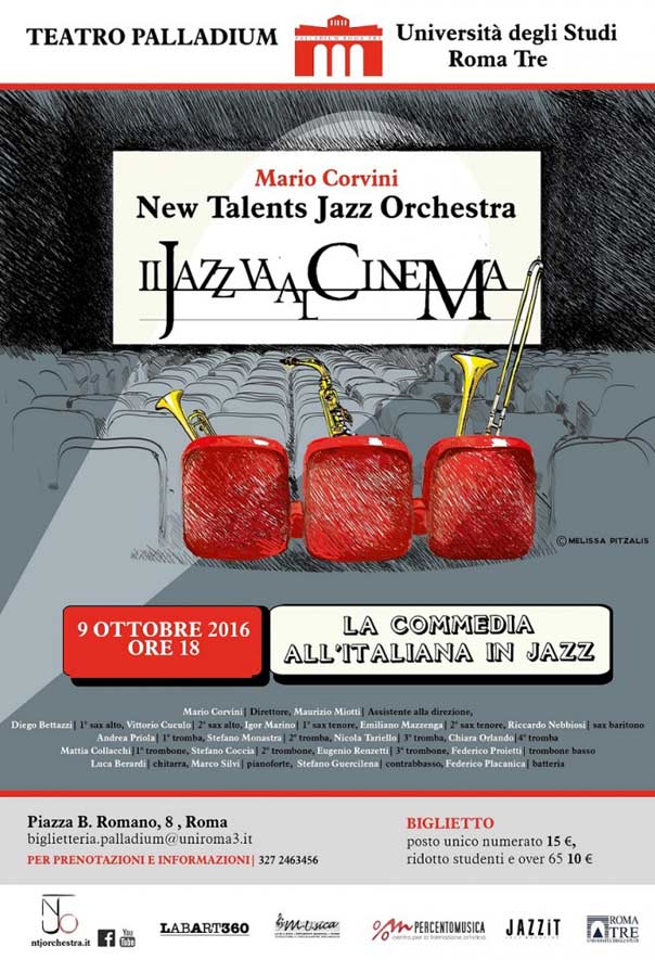 "La commedia all'italiana in jazz" al Teatro Palladium a Roma