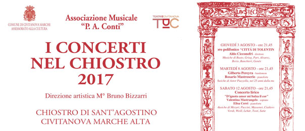 I concerti nel Chiostro 2017 al Chiostro Sant'Agostino a Civitanova Alta