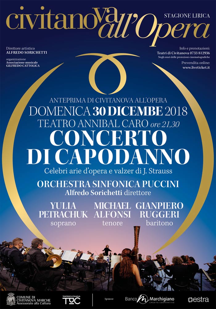 Civitanova all'Opera "Concerto di Capodanno" al Teatro Annibal Caro di Civitanova Marche Alta