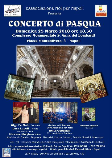 Concerto di Pasqua 2018 al Complesso Monumentale di Sant'Anna dei Lombardi a Napoli