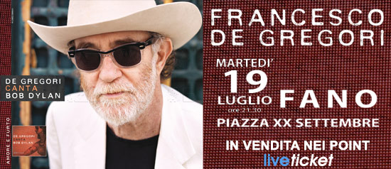 Francesco De Gregori in concerto a Fano