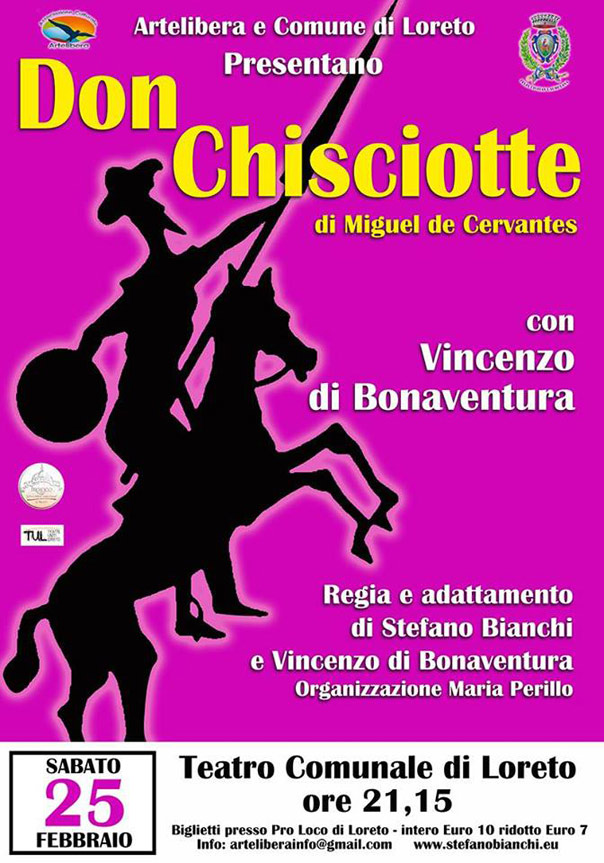 Don Chisciotte con Vincenzo Di Bonaventura al Teatro Comunale di Loreto