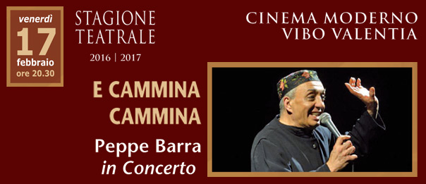 Peppe Barra in concerto "E cammina cammina" al Teatro Moderno di Vibo Valentia