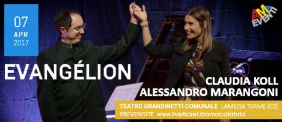 Claudia Koll e Alessandro Marangoni "Evangélion" al Teatro Comunale Grandinetti di Lamezia Terme