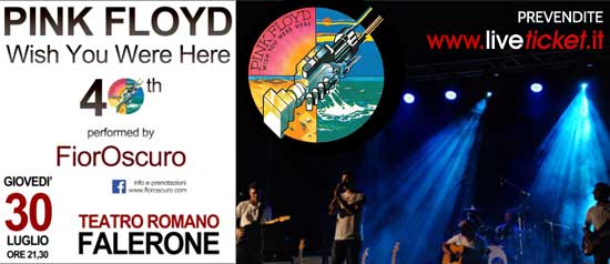 Pink Floyd Wish You Were Here al Teatro Romano di Piane di Falerone