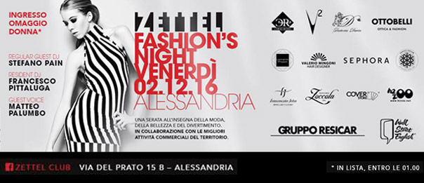 Zettel Fashion Night al Zettel Club di Alessandria