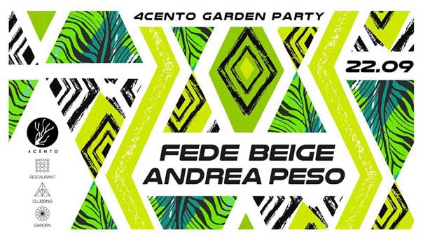 Friday Nite Party - Fede Beige vs Andrea Peso al Ristorante 4cento di Milano
