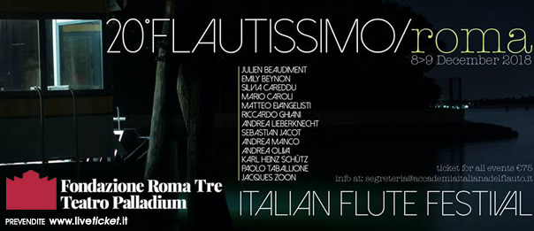 Flautissimo 2018 al Teatro Palladium a Roma