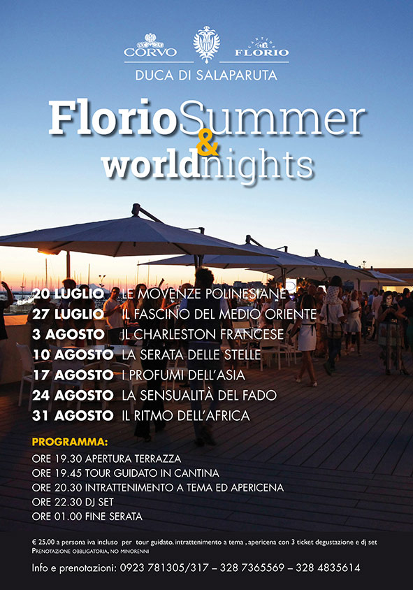 Florio Summer & WorldNights 2017 "Il fascino del Medio Oriente" alle Cantine Florio a Marsala
