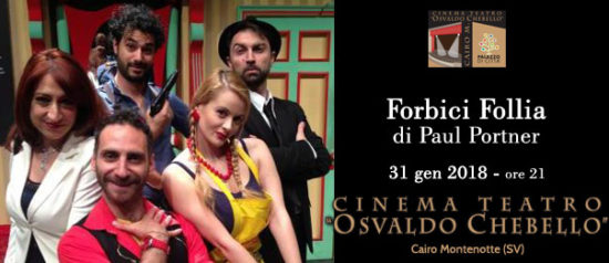 Forbici follia di Paul Portner al Teatro O. Chebello di Cairo Montenotte