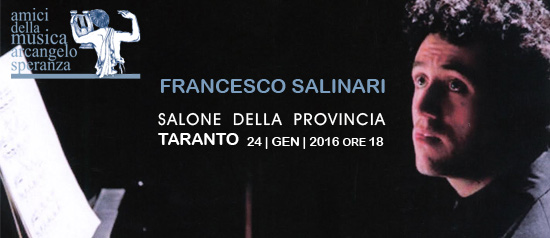 Concerto di Francesco Salinari al Salone della Provincia di Taranto