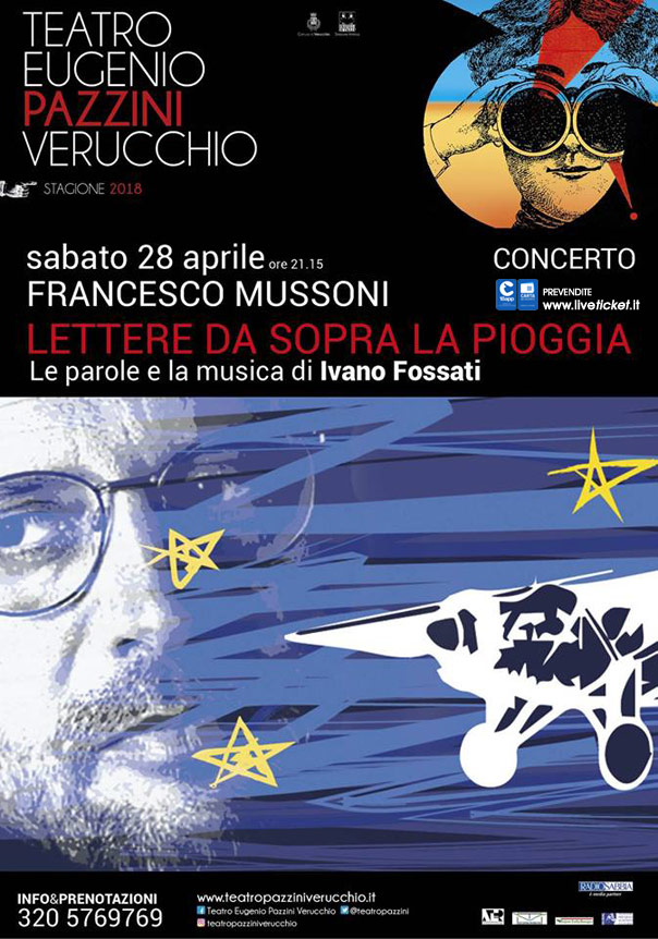 Francesco Mussoni - Lettere da sopra la pioggia al Teatro Pazzini di Verucchio