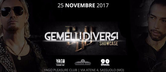 Special 90 Gemelli Diversi showcase a Yago Pleasure Club di Sassuolo